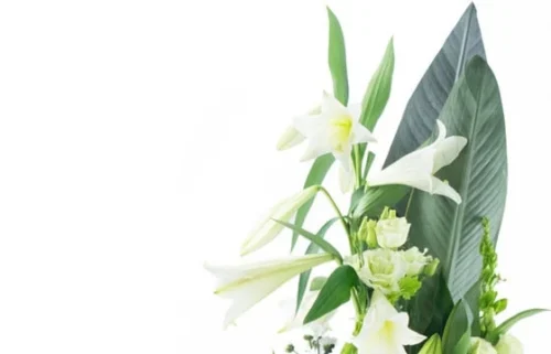 Bouquet De Deuil Blanc, Condoléances -Monde Des Fleurs bouquet de deuil blanc condoleances 2