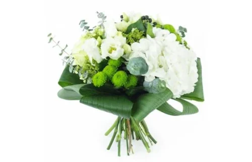 Bouquet De Fleurs Sobre Blanc "Castres"