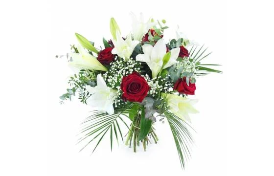 Bouquet De Rose & Lys "Ma Reine"