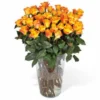 Bouquet De Roses Oranges Longues Tiges