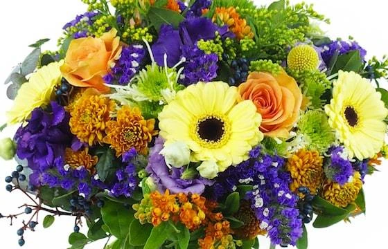 Bouquet Orange, Jaune & Violet "Amsterdam" 2 Bouquet Orange, Jaune & Violet "Amsterdam" – Image 2