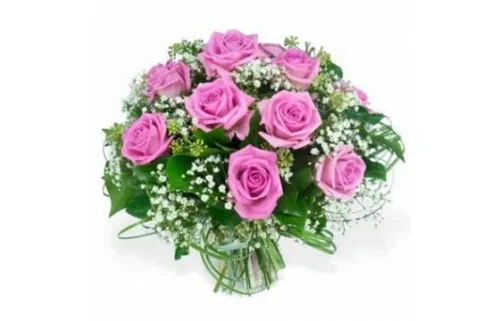 Bouquet Rond Pluie De Roses