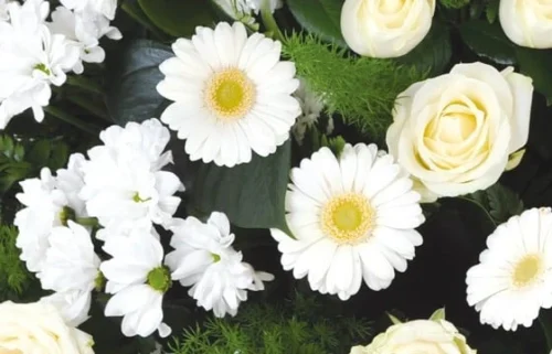 Devant -Monde Des Fleurs composition de deuil blanche purete 1