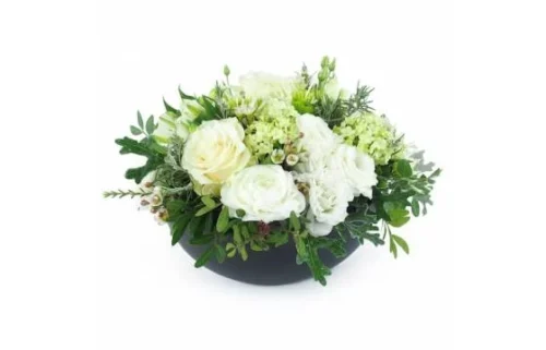 Composition De Fleurs Blanches "Fontana"