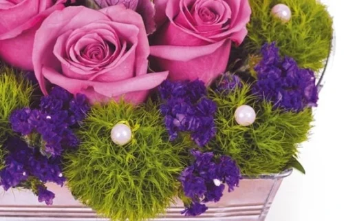 Composition De Roses Fuchsia Victoria -Monde Des Fleurs composition de roses fuchsia victoria 2