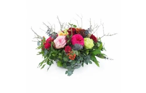 Composition Florale De Rose Colorée "Guadalajara"