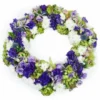 Couronne De Fleurs Bleues, Mauves & Blanches "Kyrios"