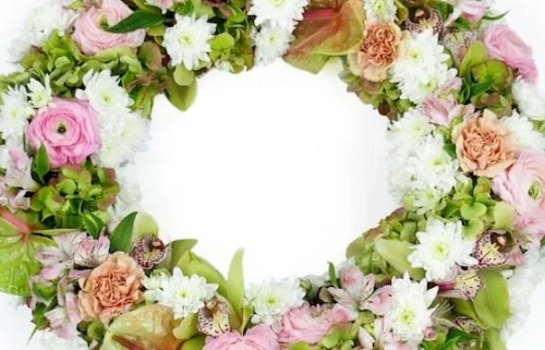 Devant -Monde Des Fleurs couronne de fleurs pastels hecube 1