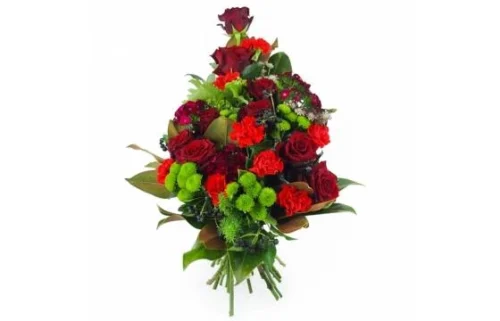 Gerbe De Fleurs Rouge & Verte "Zeus"
