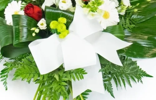 Gerbe De Fleurs Rouges & Blanches -Monde Des Fleurs gerbe de fleurs rouges blanches 2