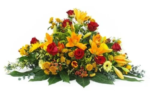 Raquette De Deuil Orange & Rouge "Hélios"