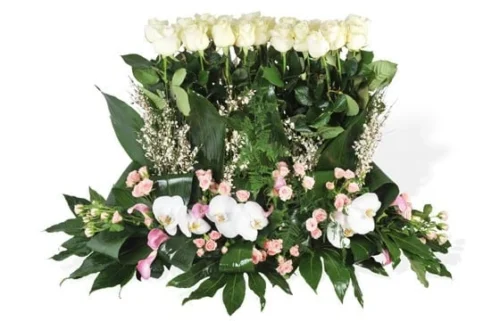 Raquette De Fleurs De Deuil L'Angélus